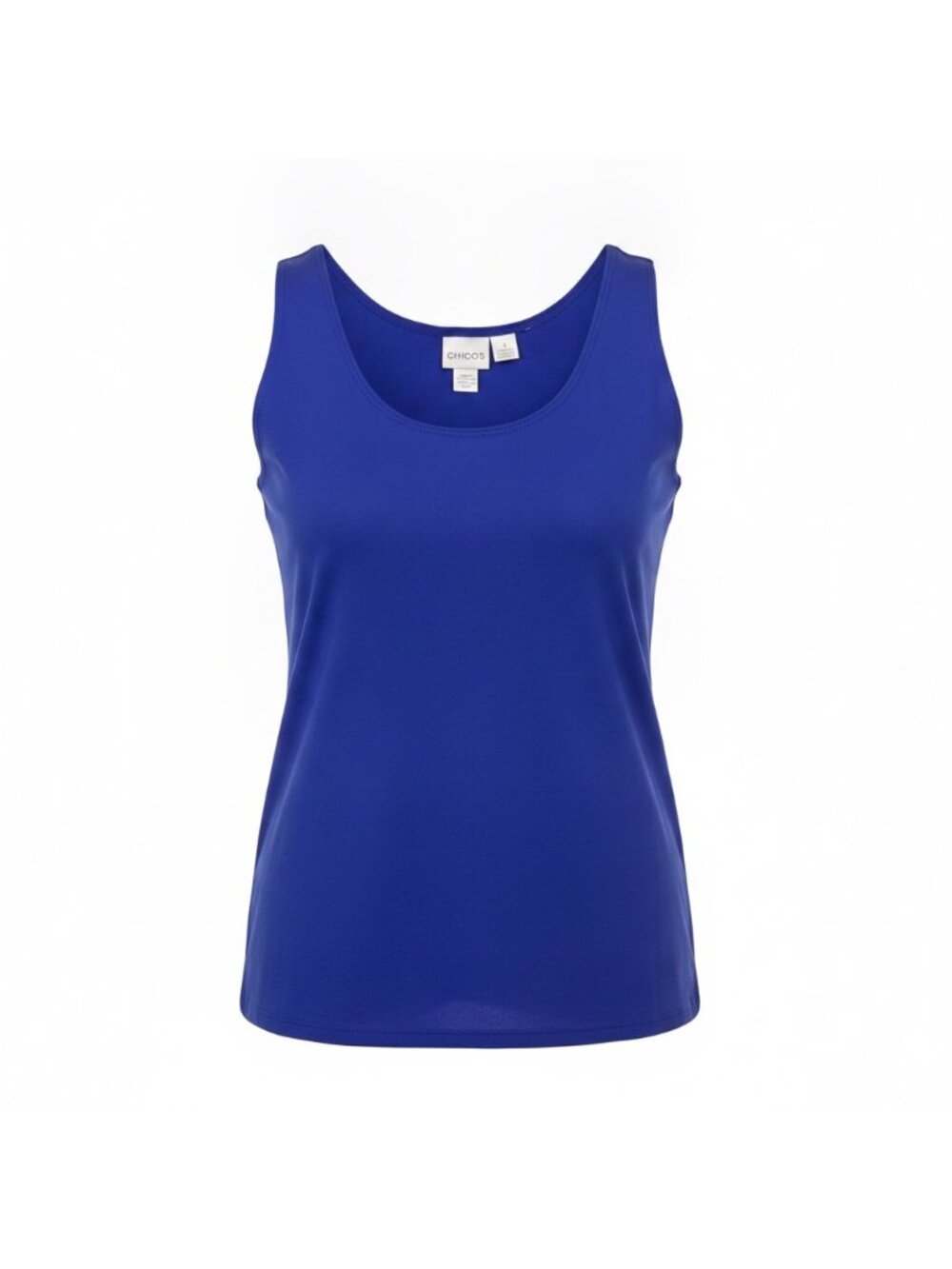 Chicos Womens Blue Sleeveless Tank Top Stretch Comfort Fit Size 2